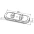 Grote 54672 Tail Light 6" Oval LED Stop Tail Turn Lights with Integrated Back-up, Male Pin Termination