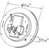 Grote 54282 Tail Light Grote Select™ 4" LED Stop Tail Turn Light, Grommet Mount, Female Pin, Multi-Volt