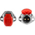670-22 by TECTRAN - Dual Pole Horizontal Socket - Bull Nose, Red Lid, with 4GA Copper Plugs