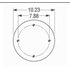 Firestone W013589192 Air Suspension Spring Air Suspension Spring - Sleeve Type, 7.7" Compressed, 9" Top Plate, 10.10" Bottom