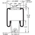 W023587012 by FIRESTONE - Air Spring - 14.42" Extended, 3.89" Compressed, 10.87" BCR, Sleeve Style