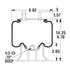 W013585298 by FIRESTONE - Air Spring - 14.25" Extended, 4.70" Compressed, 6.31" Width Top Plate, Gillig Low Floor Front