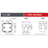Firestone W013586900 Suspension Air Spring Kit Air Spring - Double Convulated, 3.12" Compressed, 6.31" Width Top Plate