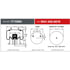 Firestone W013589978 Suspension Air Spring Kit Air Spring - 17.00" Extended, 7.90" Compressed, 9.00" Wdith Top Plate,