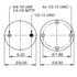 ContiTech 64379 Suspension Air Spring Kit Suspension Air Spring Kit - 11 in. Design Height, 6500 lb Load at 100 PSI, 11.4 in.