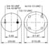 ContiTech 64294 Suspension Air Spring Kit Air Spring - 9 10-16 P 333, 13.5 in. Design Height, 7000 lb Load at 100 PSI