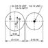64421 by CONTITECH - Rolling Lobe Air Spring - 10 in. Design Height, 14.1 in. Max Diameter, 19.1 in. Max Height