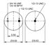 ContiTech 64388 Suspension Air Spring Kit ContiTech Air Spring - 9 9K-15 P 424, 12 in. Design Height, 10.8 in. Max Diameter