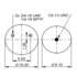 ContiTech 64636 Suspension Air Spring Kit Air Spring - Rolling Lobe, Plastic Piston, 11 in. Design Height, 13.7 in. Max