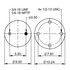 ContiTech 65807 Suspension Air Spring Kit Aluminum Base Air Spring - 15.5 in. Design Height, 12.6 in. Max Diameter, 24.6 in.