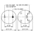 64507 by CONTITECH - Air Spring, Triple Convoluted - Used in Heavy Duty Truck Suspension Systems