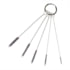 AES Industries 209 Spray Gun Cleaning Kit 5-Piece Mini Spray Gun Cleaning Brush Set 4-Inch Nylon Wire Airbrush Key Ring Kit
