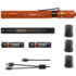 Coast 21521 Flashlight HP3R Rechargeable LED Penlight, 500 Lumens, Twist Focus, Dual Power, Orange Body