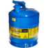 Justrite 7150300 Blue Metal Safety Can, Type 1, Five Gallon Capacity, for Kerosene and Other Flammable Liquids
