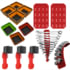 E-Z Red ORGBNDL Magnetic Tool Holder 7-Piece Complete Multi Category Magnetic Toolbox Trays and Organizers Bundle