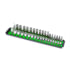 Ernst 8485 Drive Socket Storage Rail 18 In. 2 Rail 36 Socket Capacity 3/8 In. Drive Twist Lock Green Organizer Tray