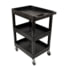 Luxor SEC111HD-B 24 x 18 Plastic Utility Cart with HD Casters