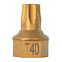 Mayhew Tools 16116 Socket Driver Bit T40 Torx Dual Drive Insert Bit with One 1/4" Square and 7/16" Hex Drive Shank