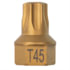 Mayhew Tools 16117 Socket Driver Bit T45 Torx Dual Drive Insert Bit with One 1/4" Square and 7/16" Hex Drive Shank