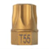 Mayhew Tools 16120 Socket Driver Bit T55 Torx Dual Drive Insert Bit with One 1/4" Square and 7/16" Hex Drive Shank