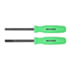 Mayhew Tools 31093GN Pry Bar 2-Piece Mini Heavy Duty Green Handle Pry Bar Set with Straight and Curved Elements