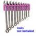 Mechanic's Time Savers 682 Wrench Rack 10-Piece Wrench Organizer, 3/8 thru 15/16 SAE and/or 10 thru 19 mm