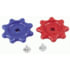 Robinair 40449 A/C Compressor Manifold A/C Compressor Manifold - Manifold Knob Set, Red and Blue, 1/4 in. Drive, Set of 2