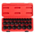 Sunex Tools 2645 Socket Set 26-PC 1/2 in. Drive Metric Impact Socket Set in Chrome Molybdenum with Radius-Corner