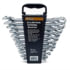 Titan 17398 Wrench Set 22-Piece SAE and Metric Combination Wrench Set Mirror Polish Cr-V Steel