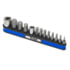 Titan 16112 Driver Bit Set 13-Piece Metric Hex Bit Socket Set 1/4 & 3/8-In Drive Magnetic Rail