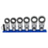 Vim Tools NORA150XL Wrench Set 6-Piece Metric 12-Point Nano Flex Offset Ratcheting Wrench Attachment Set 3/8 In. Drive
