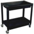 Astro Pneumatic 8330 Utility Cart Heavy Duty Plastic 2-Shelf Utility Cart, Black