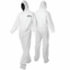 DeVilbiss 803672 Coveralls CLEAN Disposable Paint Booth Protective Coverall, Large, Pullover Hood, Zipper