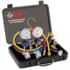 FJC, Inc. 6785 Manifold Pressure Gauge R-134a Aluminum Manifold Gauge Set and Service Tool Assortment Kit with Hard Case
