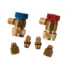 FJC, Inc. 6820 Manifold Pressure Gauge R-1234yf Manifold Gauge Conversion Kit with Brass Manual Service Couplers and Adapters
