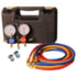 FJC, Inc. 6855 Manifold Pressure Gauge R-1234yf and R-134a Dual Aluminum Manifold Gauge Set with Manual Service Couplers and