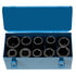 Grey Pneumatic 9151 Socket Set 10-Piece, 1" Drive, 13/16" to 1-3/4" SAE & Metric, Wheel Service Set, with Metal Case