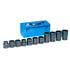 Grey Pneumatic 9157 Socket Set 11-Piece, 1" Drive, 17mm to 41mm Metric, Wheel Service Socket, with Case