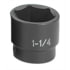 Grey Pneumatic 2040R Socket 1/2" Drive x 1-1/4" Hex Size, 1.57 mm Length, Impact Socket, Type III Shape