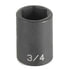 Grey Pneumatic 2064R Socket 1/2" Drive x 2" Hex Size, 2.76 mm Length, Impact Socket, Type III Shape