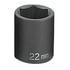 Grey Pneumatic 2022M Socket 1/2" Drive x 22mm Hex Size, 38mm Length, Impact Socket, Type II Shape