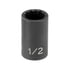 Grey Pneumatic 1116R Socket 3/8" Drive x 1/2" Hex Size, 1.18mm Length, Impact Socket, Type II Shape