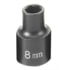 Grey Pneumatic 1008M Socket 3/8" Drive x 8mm Hex Size, 30mm Standard Length, Impact Socket, Type I Shape