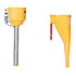 Justrite 11089 Multi-Purpose Funnel Bolt-On Poly Funnel with Galvanized Steel Hose for Type I Safety Cans