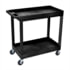 Luxor EC11-B Utility Cart Luxor® E-Series Plastic Utility Tub Cart, 2 Shelf, 35-1/4"Lx18"Wx36-1/4"H, Black