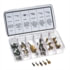 Mastercool 91337 A/C Service Valve Core Tool 51-Pieces R12, R134a, and R1234yf Valve Core Repair Kit with Remover Tool