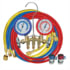 Mastercool 84772-G Manifold Pressure Gauge Heavy-Duty Forged Brass 2-Way Manifold Gauge Set with 72" Hoses and Manual