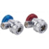 Robinair 18192 A/C Service Coupler 2-Piece Chrome Plated Brass R-134a High and Low Side Manual Service Coupler Valve Set