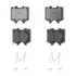 Wagner OEX976 Disc Brake Pad Set Premium Ceramic Disc Pad