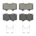 Wagner OEX976 Disc Brake Pad Set Premium Ceramic Disc Pad